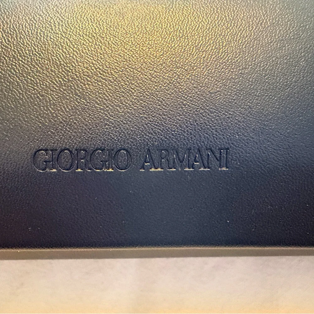 Giorgio Armani Black Leather eyeglass/sun glass case